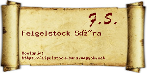 Feigelstock Sára névjegykártya
